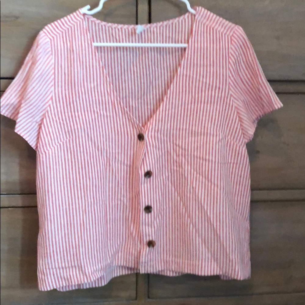 BP brand Linen blend button front shirt